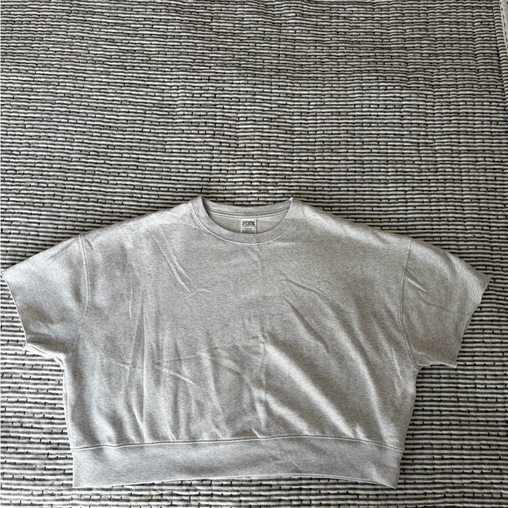 PINK Victoria's Secret Gray Crew Neck Sweater